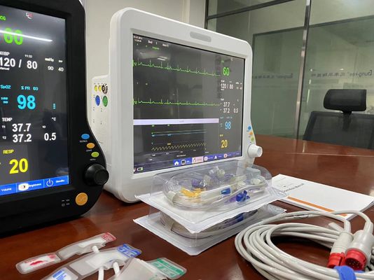 Ветеринарный цифровой аппарат для жизненно важных показаний с ЭКГ NIBP SPO2 2 Temp Standard