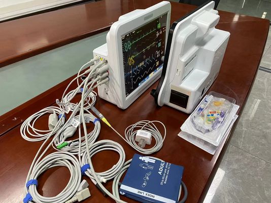 Портативный кровать жизненно важный аппарат Монитор 15 дюймов Для больничных клиник