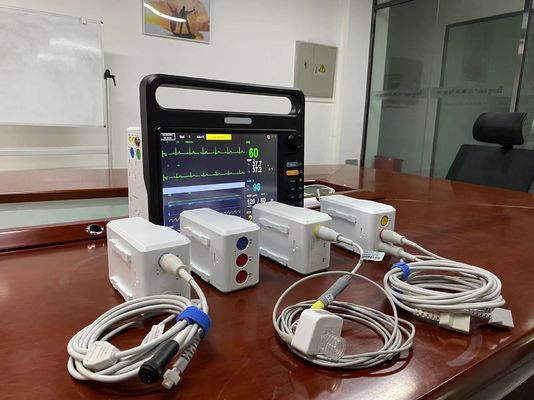 8-язычный портативный пациентский монитор 15-дюймовый TFT LCD экран ICU Кардиологический монитор