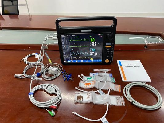 ЭКГ NIBP SPO2 Ветеринарный многопараметрический монитор портативный для животного пациента