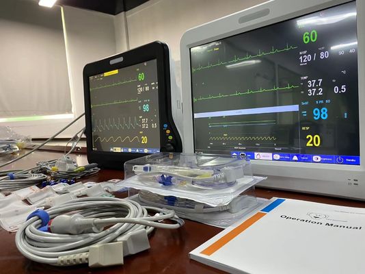 1024X768 LCD ветеринарный многопараметрический монитор, устройства для мониторинга жизненных показателей с 15-дюймовым