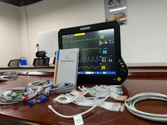 Многоязычный ветеринарный многопараметрический монитор 15 дюймов с EtCO2 CMS Touch