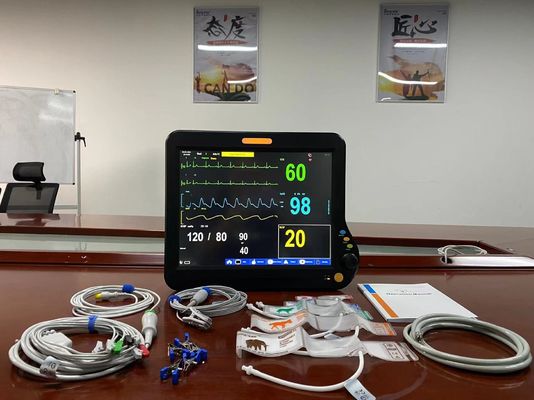 Многоязычный ветеринарный многопараметрический монитор 15 дюймов с EtCO2 CMS Touch