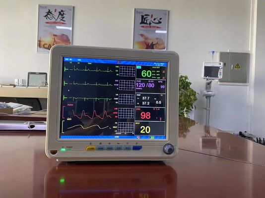 Монитор пациента 12,1 дюймов ТФТ ЛКД Мультипараметр портативный с ЭтКО2 ЭКГ СПО2 НИБП
