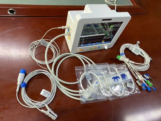 Портативный ветеринарный монитор показателей жизненно важных функций с EtCO2 ECG SPO2 NIBP и измерением Temp